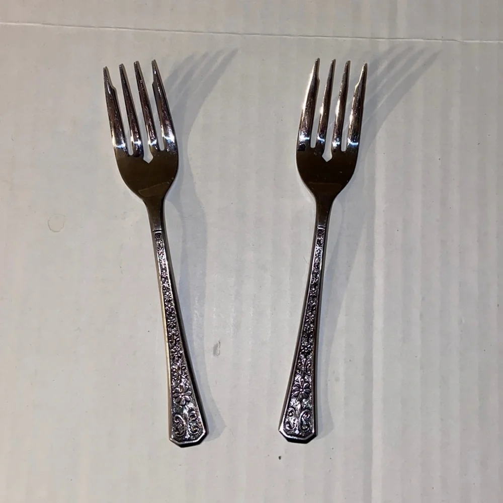 Interpur Two Stainless Steel Salad Forks
